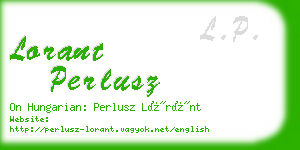 lorant perlusz business card